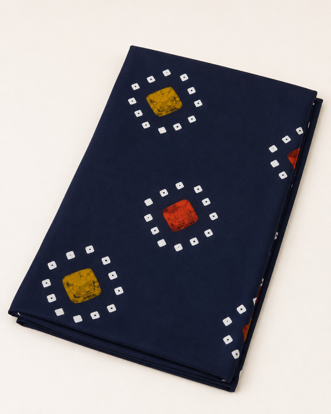 Navy Blue Embroidered Linen 3-Piece Unstitched Suit