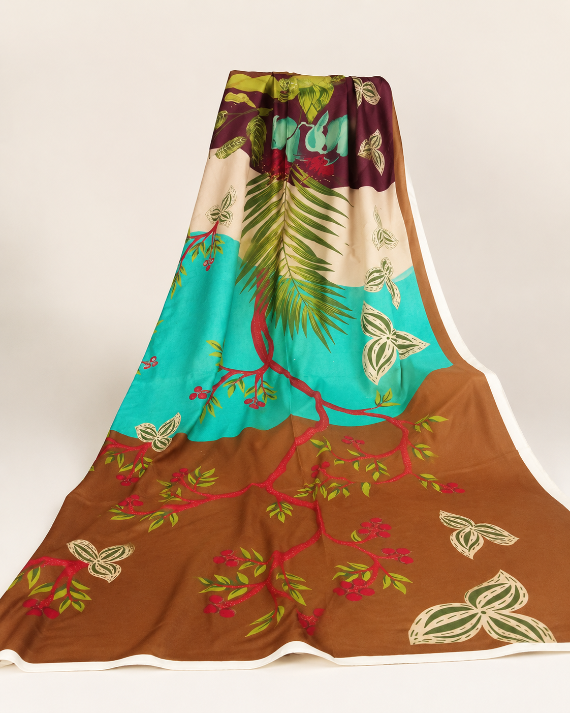 Mustard Embroidered Linen 3-Piece Suit with Printed Dupatta