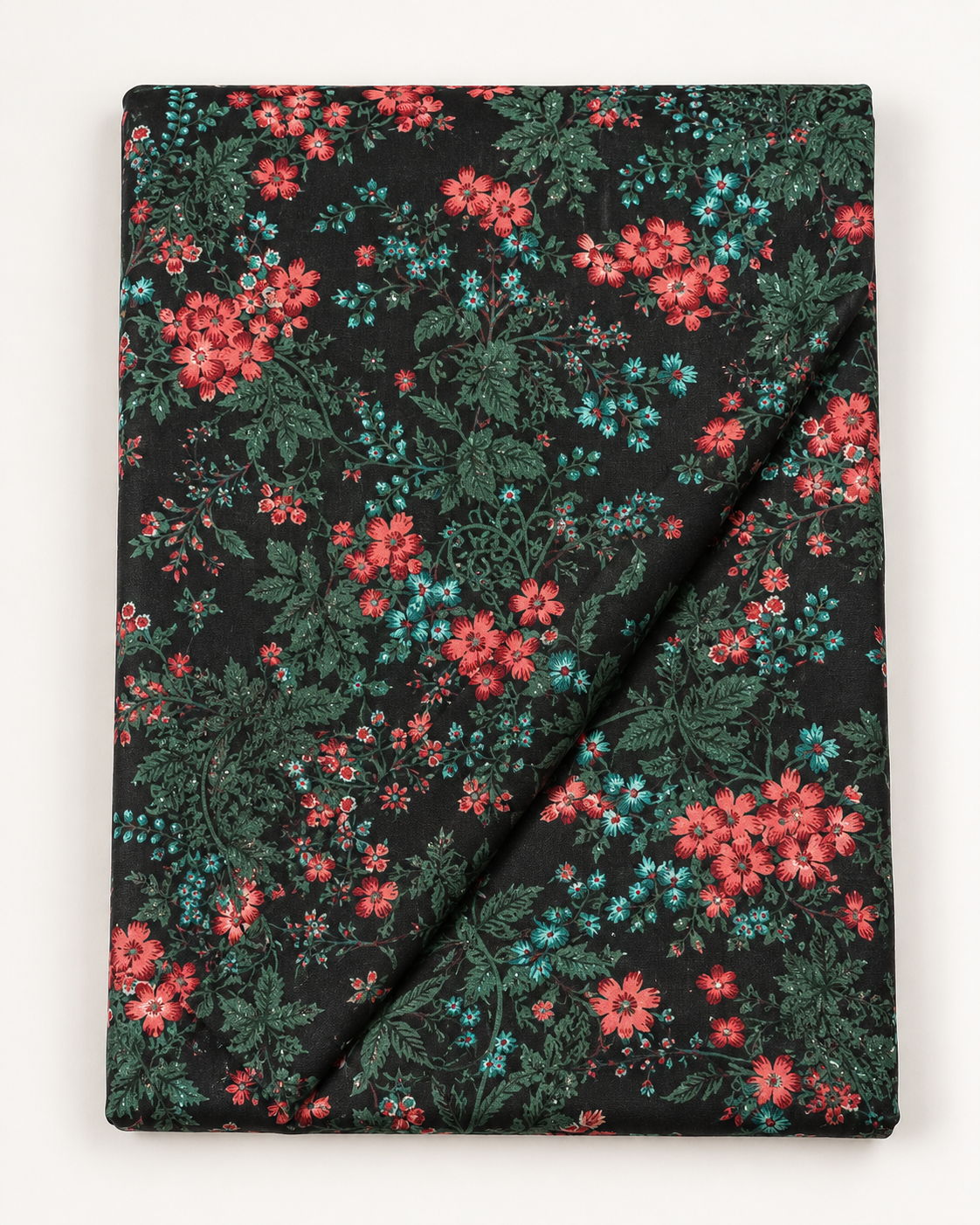 Black Floral Embroidered Linen 3-Piece Suit